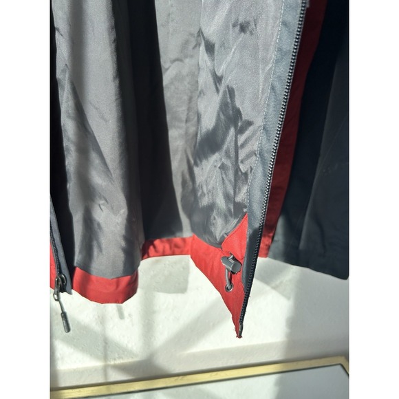 North Face DryVent Waterproof Windbreaker Hooded Jacket Gray / Red Men Small - Picture 8 of 13